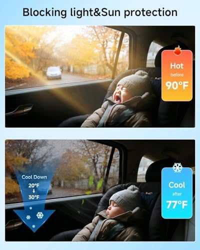 Car Window Shade for Toyota Camry 2018-2024, 2 Pack UV & Glare Protection - Image 3