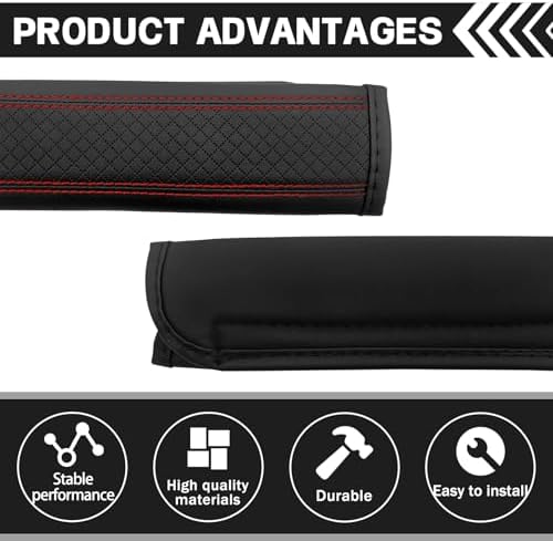 2PCS Universal Leather Safety Belt Covers - Image 4