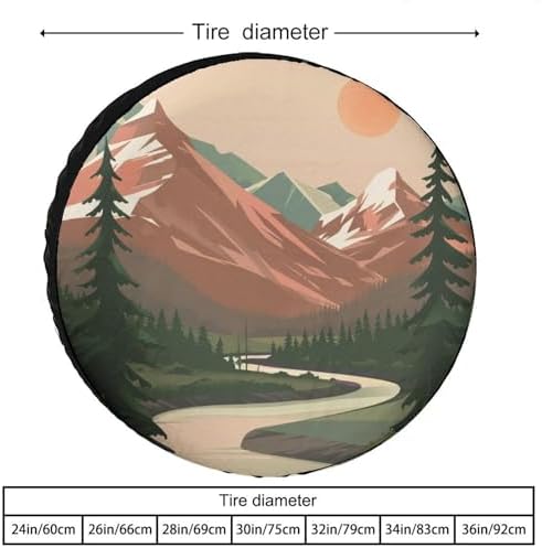 Heavy Duty Spare Tire Cover Mountain Adventure Wheel Protectors Tyre Covers - Image 2