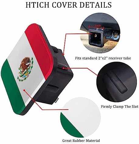 Mexico Flag Trailer Hitch Covers - Image 3