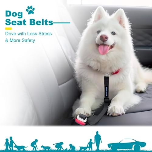 2 PCS Dog Seat Belt for Car Frskcssd Adjustable Dog Car Harness Heavy Duty - Image 6