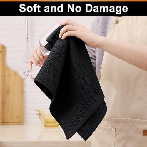Homaxy 100% Cotton Waffle Weave Kitchen Towels, 4 Pack - Image 4