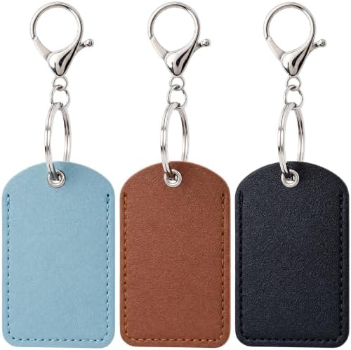 PAGOW 2.3x1.8in Key Fob Holder, PU Leather RFID Key Case Protector by PAGOW