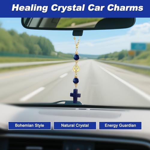 Car Rear View Mirror Accessories Car Hanging Ornament, Cross Unique Rearview - Image 3