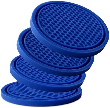 4-Pack Car Cup Holder Coasters by Unknown
