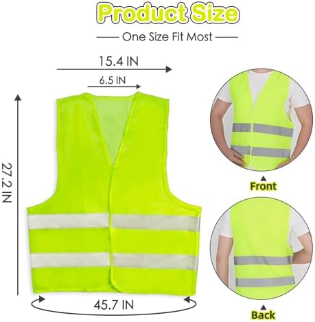 36 Pack High Visibility Safety Vest Bulk Reflective Mesh Security Vest - Image 2