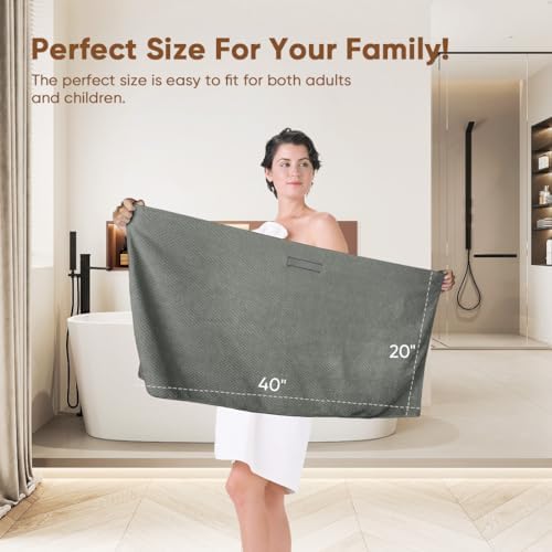 HOMEXCEL 5PK Microfiber Hair Towels, 40x20 in, Fast Drying - Image 5