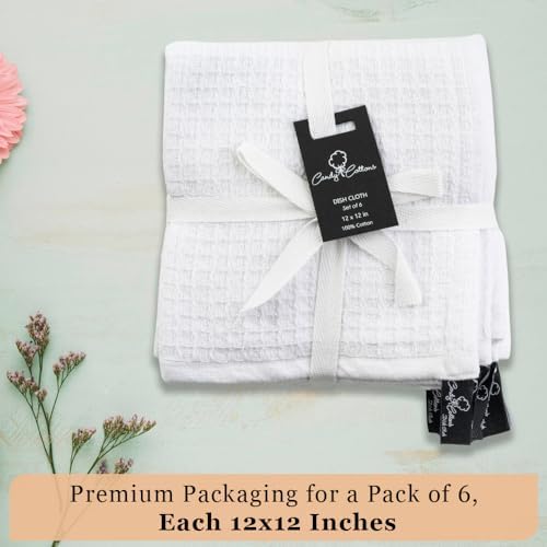 DishCloths Kitchen|Waffle Terry Weave Hand Towels|Cotton 12"x12" Reusable Dish - Image 4