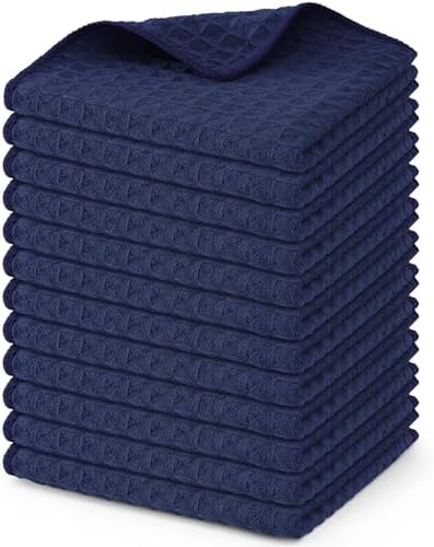 Homaxy Microfiber Waffle Weave Kitchen Dish Cloths, 12 Pack by Homaxy
