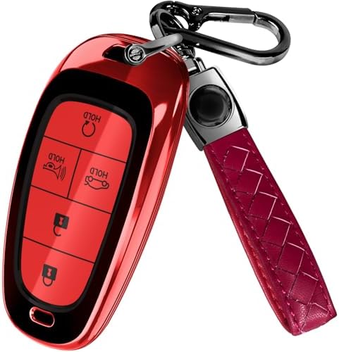 Lucrum Compatible with Hyundai Key Fob Cover & Keychain by Lucrum