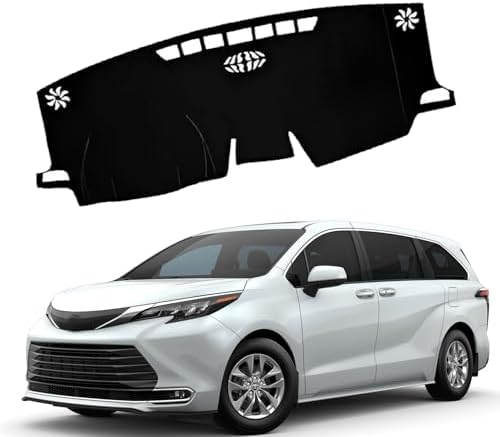Dashboard Mat Cover for Toyota Sienna 2021-2025 Nonslip Center Console by BOLTRY
