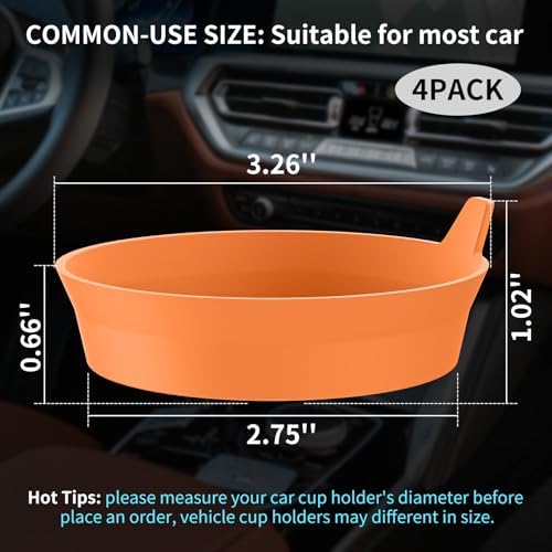 ME.FAN Car Cup Holder Coasters Silicone Cups Mats, Automotive Universal - Image 2