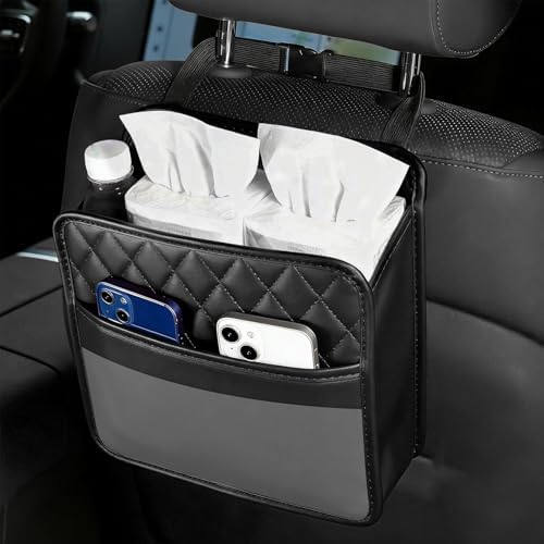 Car Seat Back Organizer, Leather Backseat Hanging Storage Bag, Car Large by Unknown