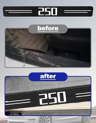 Door Sill Protectors for Ford F250, Carbon Fiber Leather Front/Rear Door Sill - Image 2