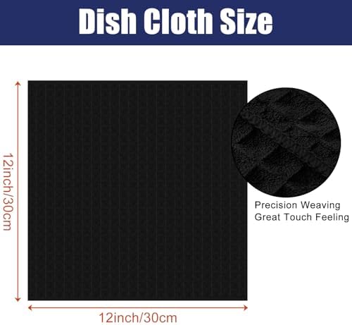 Homaxy Microfiber Waffle Weave Kitchen Dish Cloths, 12 Pack - Image 2