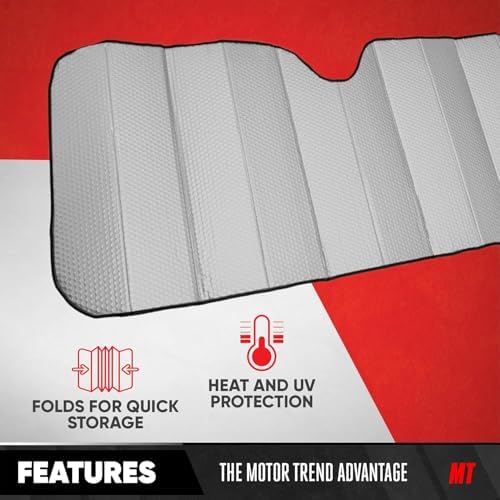 Motor Trend Accordion Gray Car Windshield Sun Shade - Image 6