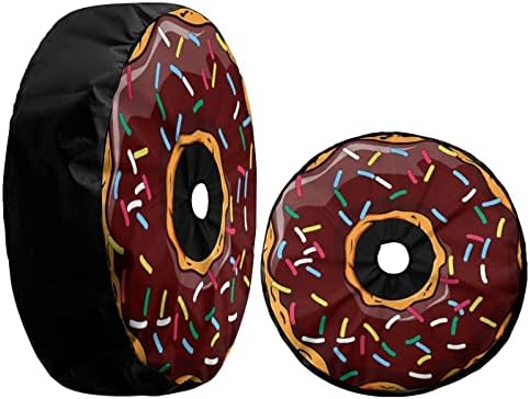 Donut Spare Tire Cover with Backup Camera Hole Wheel Tire Cover Fit Trailer - Image 3