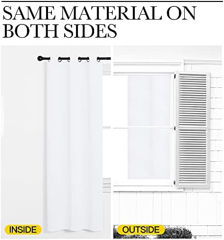NICETOWN White Samll Window Blackout Curtain Panels, 42 inches x 78 inches - Image 6