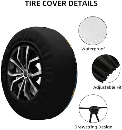 Cat Spare Tire Cover Waterproof Wheel Cover 14 Inch Universal Fit - Image 5