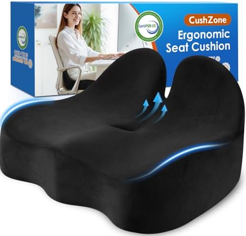 CushZone Extra Large Seat Cushion, Sciatica Support by CushZone