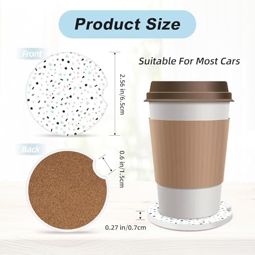 Abstract Pattern Car Coasters for Cup Holders, 2 Pack Car Cup Holder Coasters - Image 3