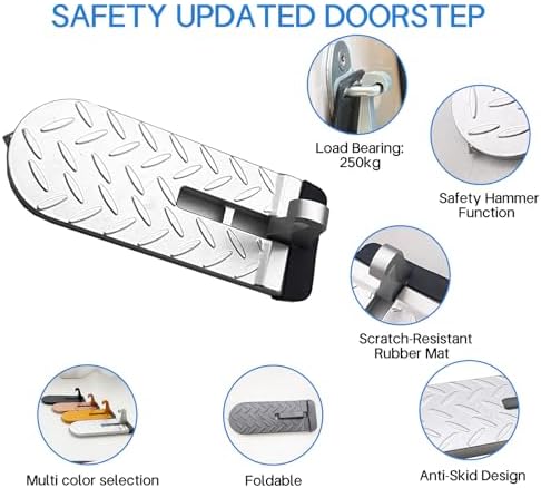 Car Door Step for Easy Roof Access -Multi-Foldable Aluminum Alloy Car Step Hook - Image 3