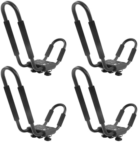 Kayak Roof Top Mount Rack, 2 Pair Foldable Kayak Car Rack Roof Top Mount 68KG by Keenso