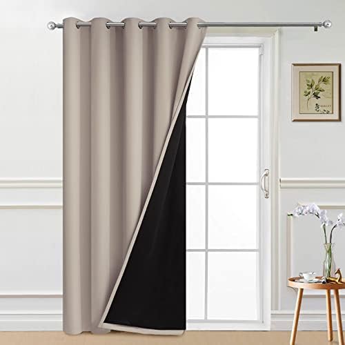 Yakamok Natural 100% Blackout Patio Door Curtain Panels W70 x L84, 1 Panel by Yakamok
