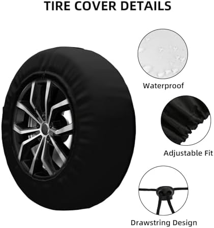 Pirate Skull Compass Spare Tire Cover Waterproof Wheel Cover 15 Inch Universal - Image 5