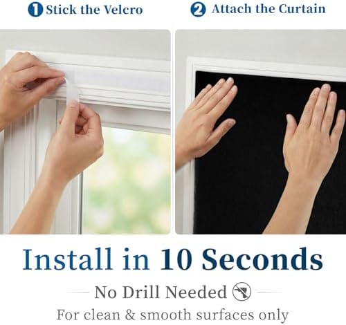 100% Blackout Self Adhesive Curtains, Use - Image 3