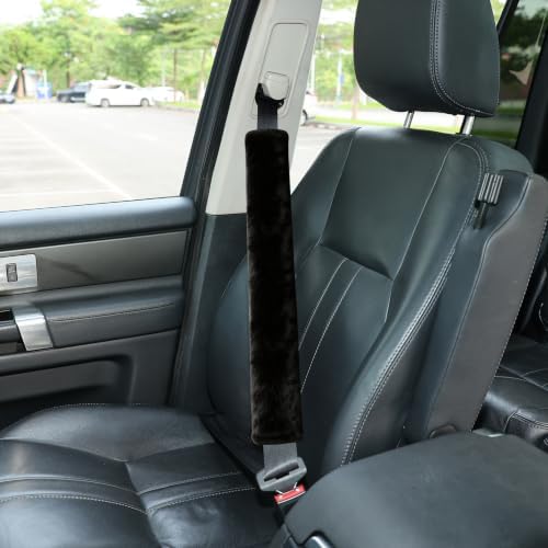 Amooca 25.6in Extra Long Furry Universal Car Seatbelt Cover Shoulder Pad by Amooca