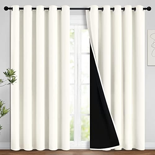 Yakamok Full Blackout Curtains 84 Inches Long, 2 Thick Layers Grommet Top by Yakamok