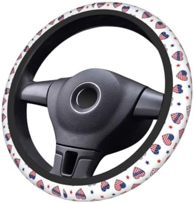 4th of July American Flag Steering Wheel Covers Universal 15 Inch Non Slip - Image 7