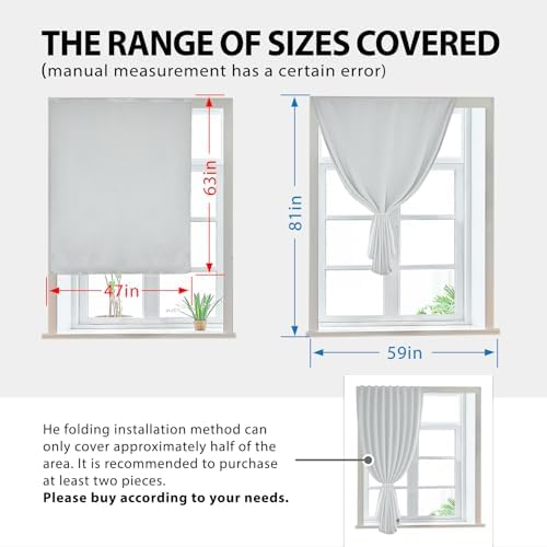 JILRON Magic Tape Stick on Portable Curtains - Image 3