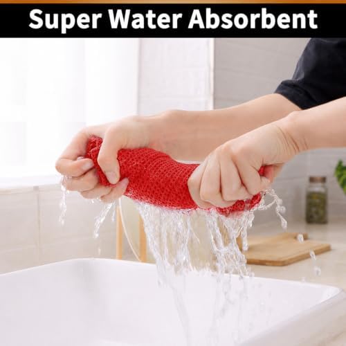 Homaxy 100% Cotton Waffle Weave Dish Cloths, 6 Pack - Image 4