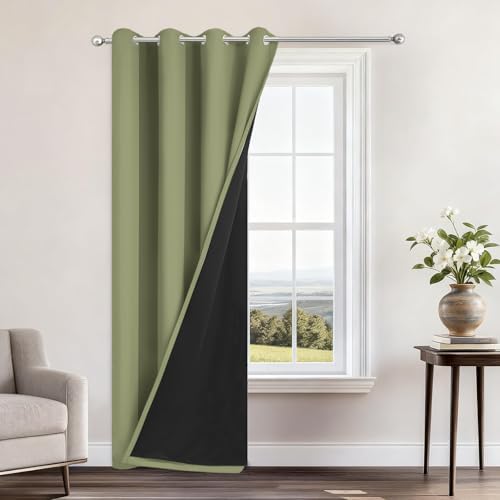 Yakamok Sage Blackout Curtains 84 Inches Long by Yakamok