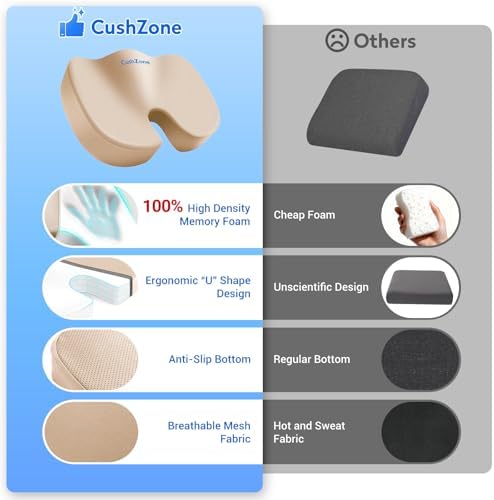 CushZone XL Memory Foam Seat Cushion - Image 3
