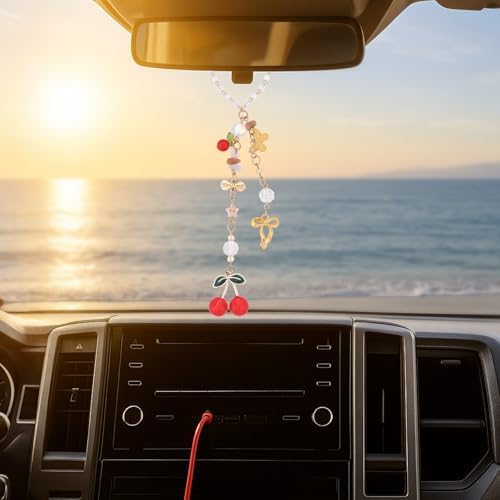 Cherry Bow Rear View Mirror Charm - Image 6
