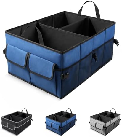 UYYE Auto Collapsible Trunk Organizer, 3 Large Compartments and 6 Pockets by UYYE