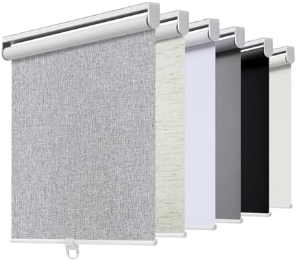 AOSKY Blackout Cordless Roller Shades, 32.5" W x 72" H, Heather Grey by AOSKY
