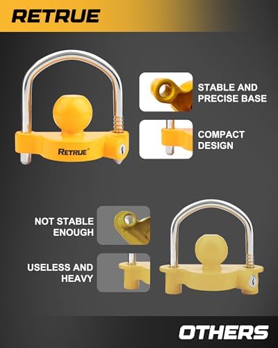 RETRUE Universal Trailer Coupler Hitch Lock, Adjustable Heavy Duty - Image 4