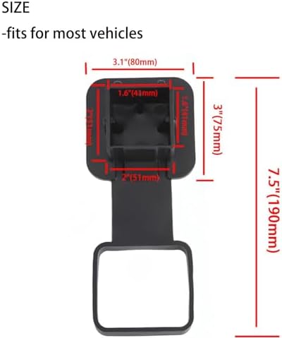 2 Inch Trailer Hitch Cover Plug, American Flag Rubber Tow Hitch Cap, Universal - Image 6