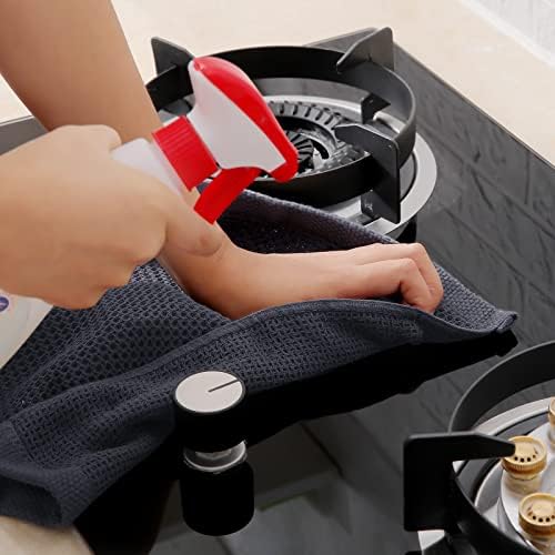 Homaxy 100% Cotton Waffle Weave Kitchen Dish Towels 8-Pack, Dark Grey - Image 5