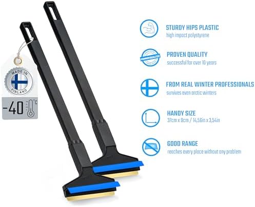 Ice Scraper Long Handle 2 Pack Car Ice Scraper Brass Blade 14, 5 inch Ice - Image 6