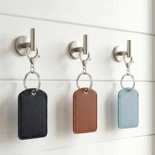 PAGOW 2.3x1.8in Key Fob Holder, PU Leather RFID Key Case Protector - Image 6