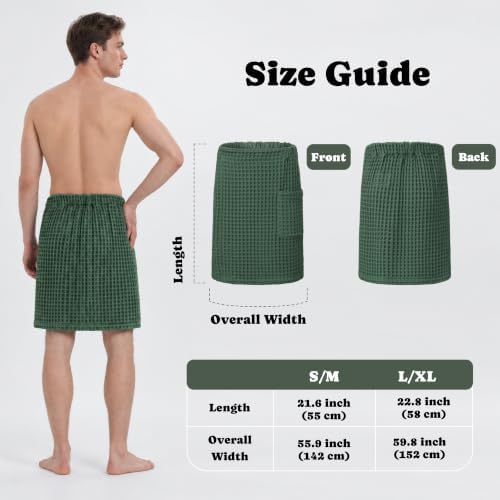 Luxury Organic Japanese Cotton Waffle Body Towel Wrap - Image 7