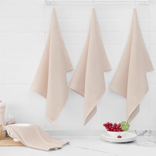 Homaxy 100% Cotton Oversized Waffle Weave Kitchen Towels 4-Pack - Image 6