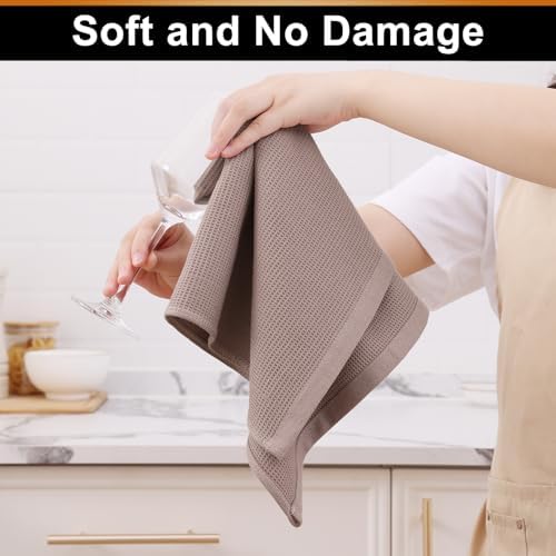 Homaxy 100% Cotton Waffle Weave Kitchen Towels, 4 Pack - Image 5