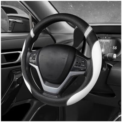 Car Steering Wheel Cover, 15 Inch Premium Leather Breathable Non-Slip Wheels by Unknown