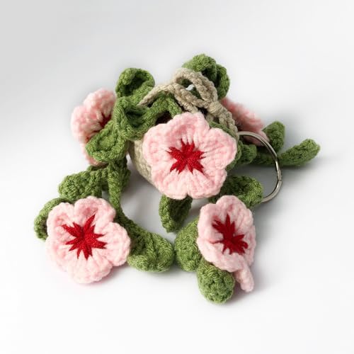 Cute Crochet Cherry Blossom Hanging Plant - Image 4